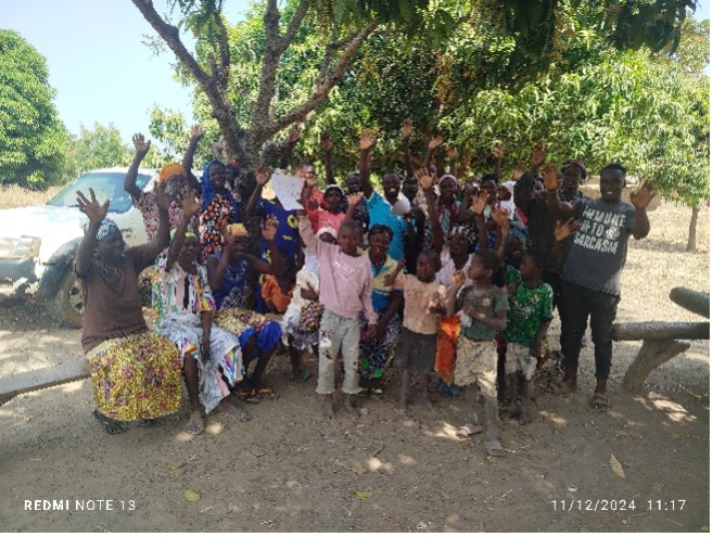 The community of Gongotol celebrate their new borehole