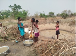 Children at the old water source
